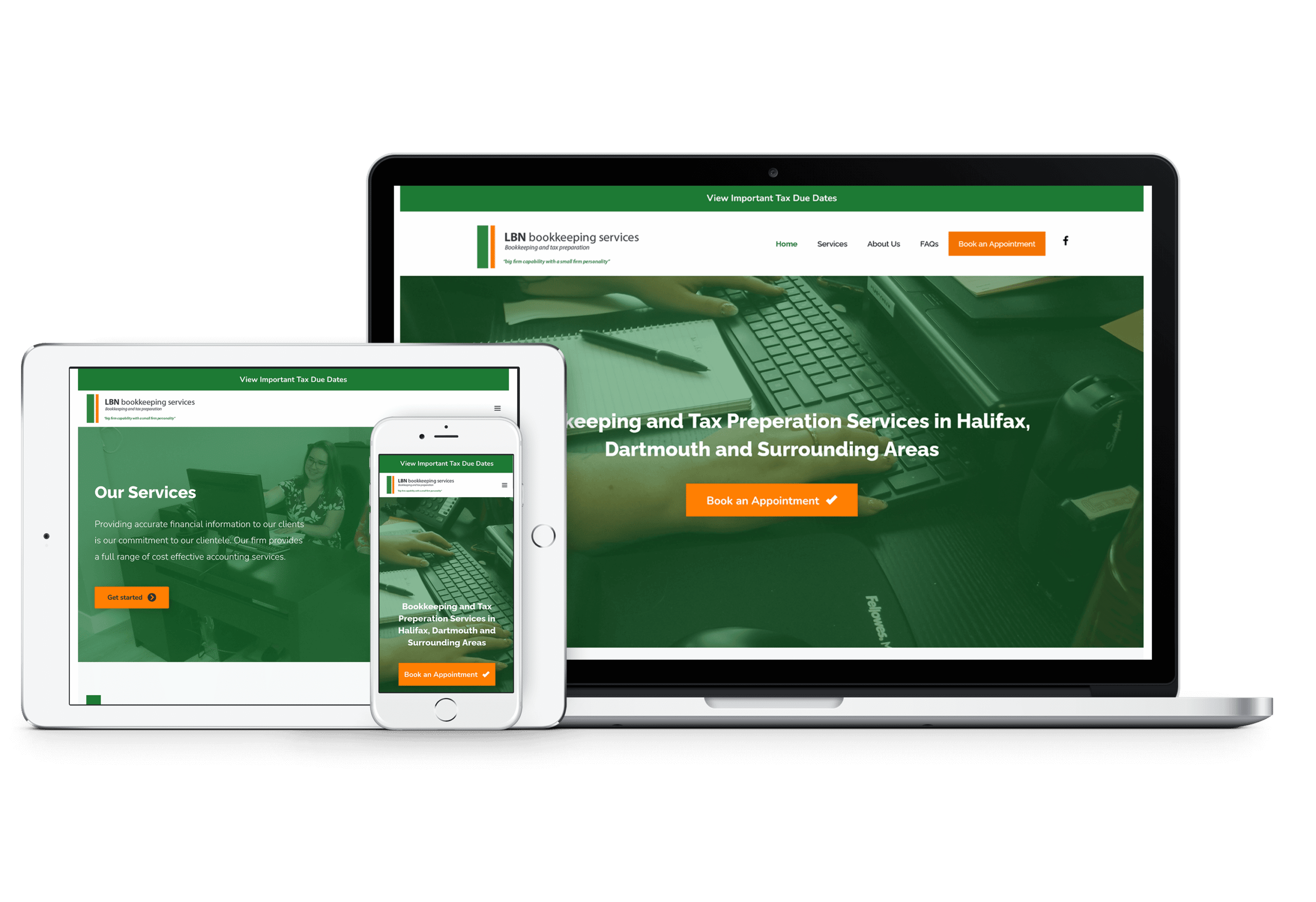 LBN bookkeeping services WordPress Website Redesign